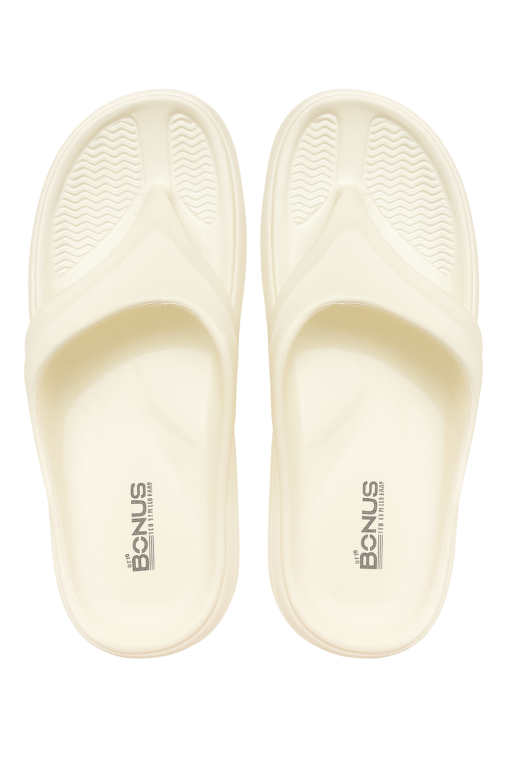“BONUS White Soft Grip Men’s Daily Wear Slippers”