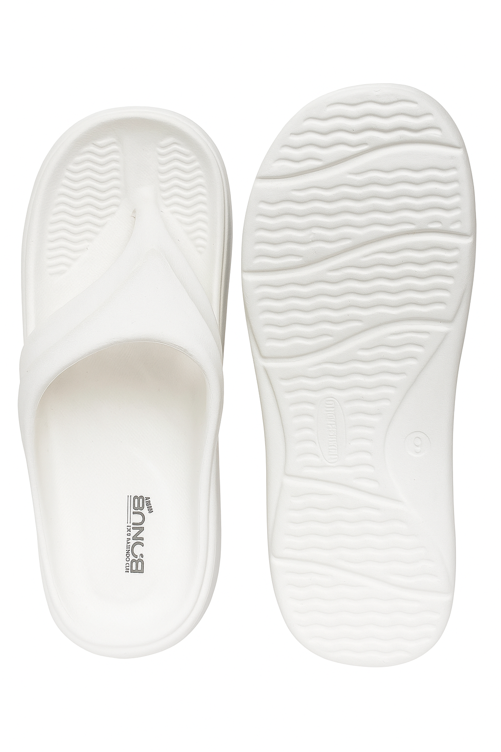 “BONUS White Soft Grip Men’s Daily Wear Slippers”